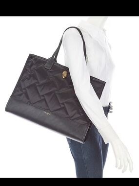 Kurt Geiger London Recycled Nylon Quilted Shopper Tote Bag